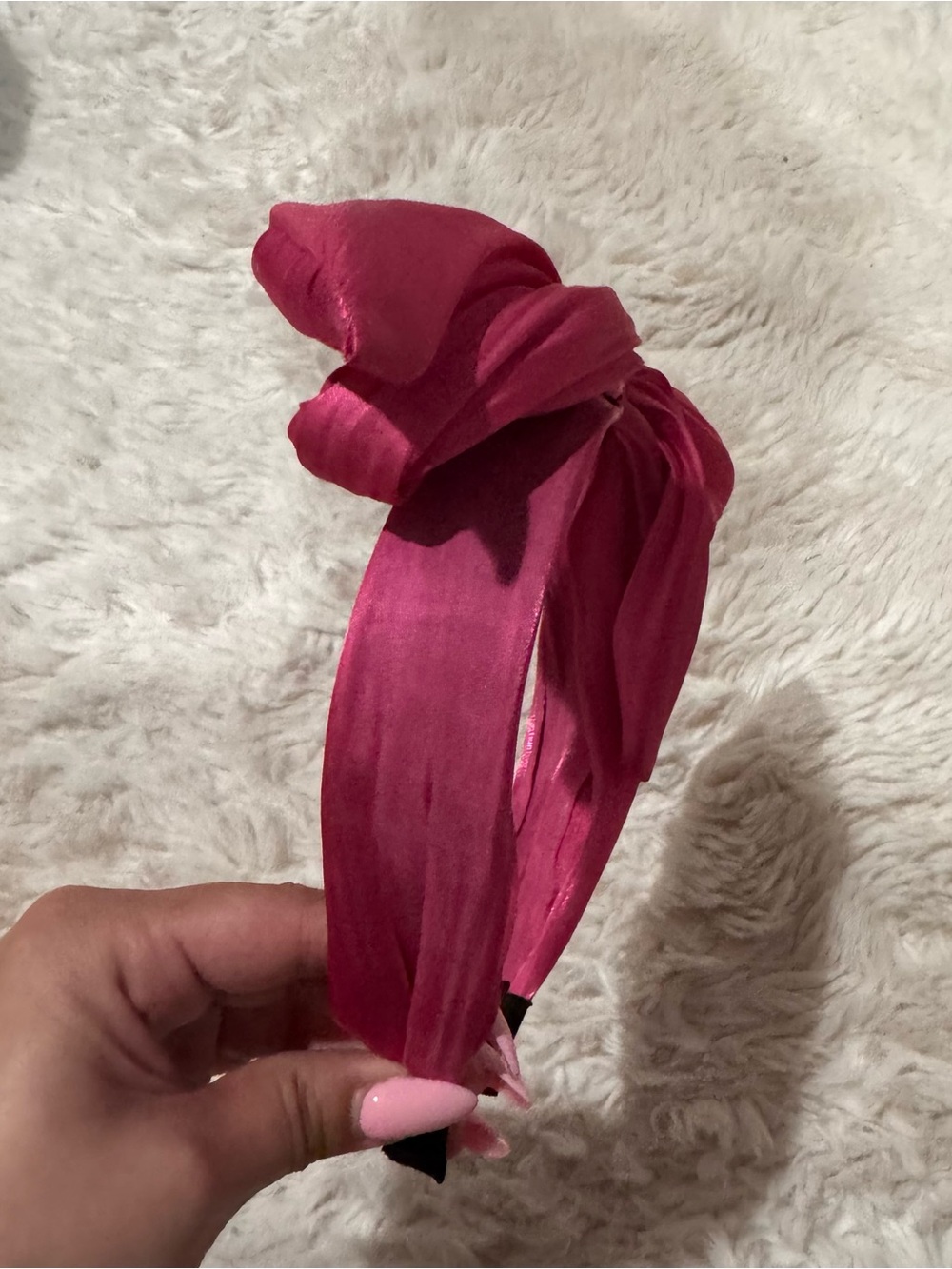 Tasha Fuchsia Bow Headband - Picture 4 of 7